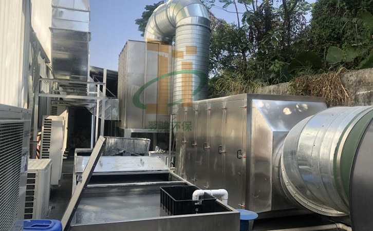 工廠有機廢氣處理工程氣旋混合噴淋塔+活性炭環(huán)保設備工程案例 工廠有機廢氣處理工程氣旋混合噴淋塔+活性炭環(huán)保設備工程案例